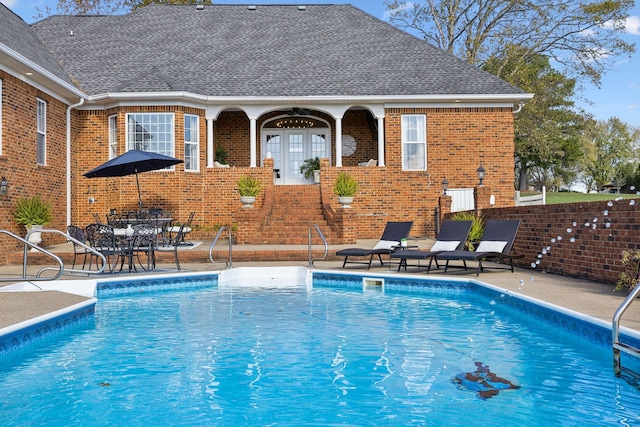 view of pool with a patio area