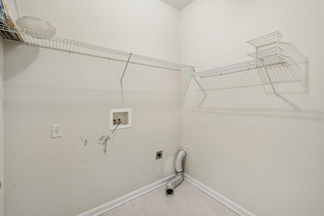 washroom featuring hookup for an electric dryer and hookup for a washing machine