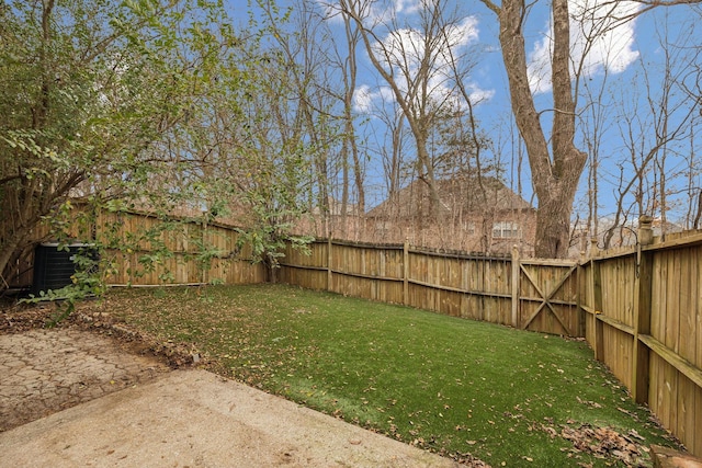 view of yard with a patio