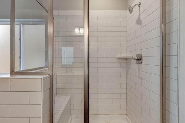 bathroom with walk in shower