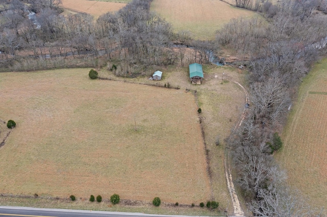 bird's eye view featuring a rural view