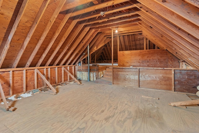 view of attic