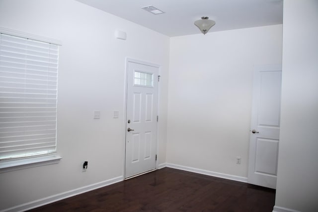 entryway featuring dark hardwood / wood-style floors