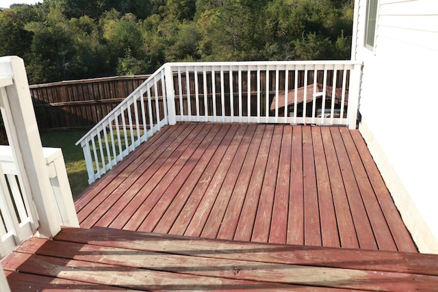 view of wooden deck