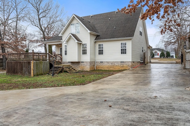 view of rear view of property