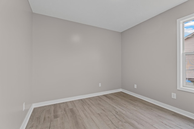 empty room featuring light hardwood / wood-style flooring