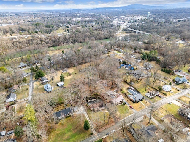 bird's eye view featuring a mountain view