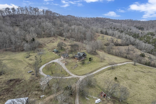 bird's eye view with a rural view