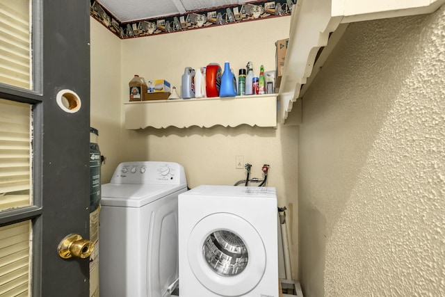 laundry area featuring independent washer and dryer