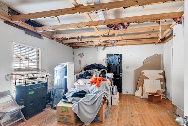 bedroom featuring wood-type flooring