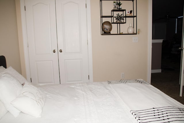 bedroom featuring a closet