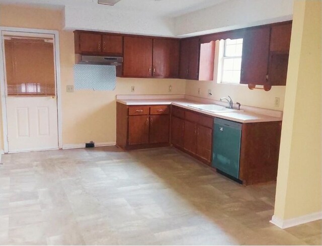 kitchen featuring dishwasher and sink