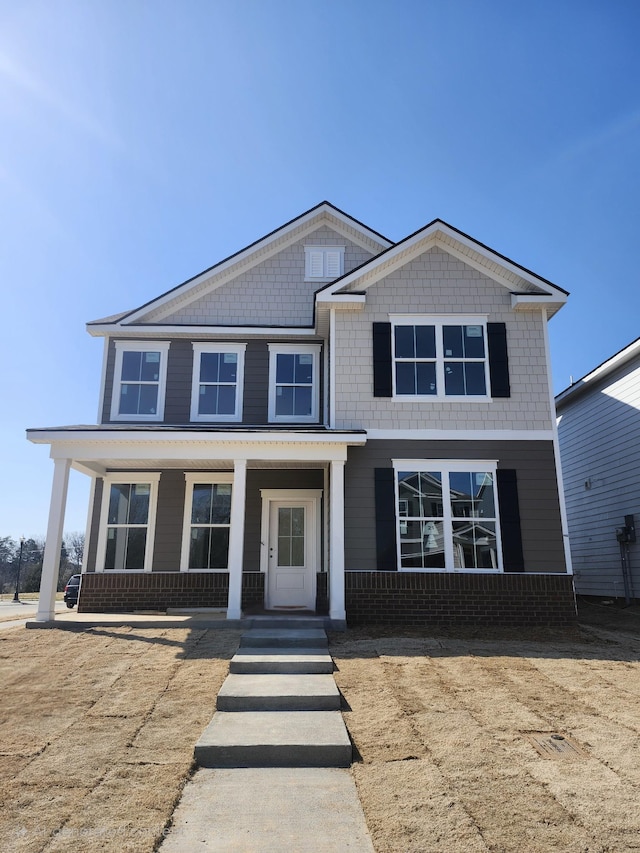 view of front facade with covered porch