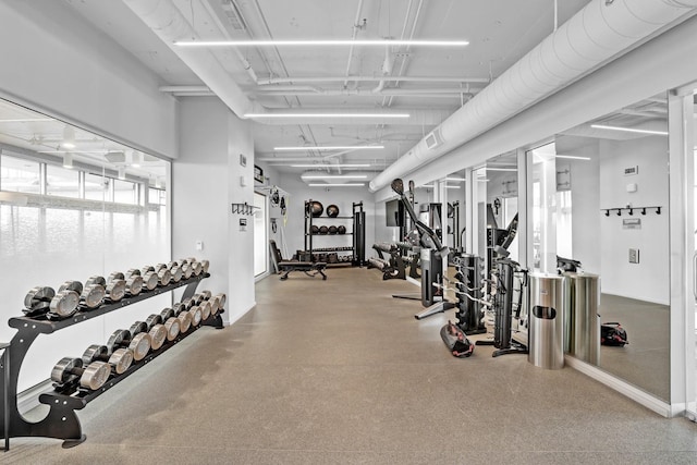 view of workout area