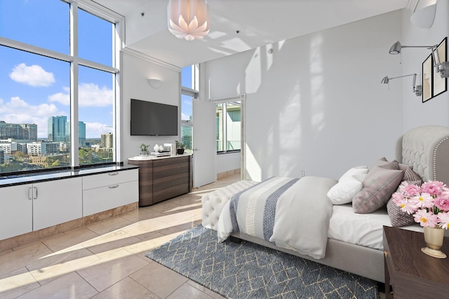 view of tiled bedroom