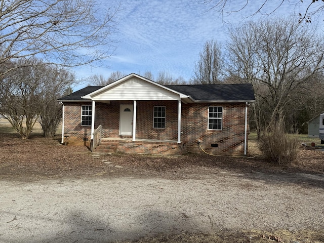 view of front facade featuring a porch