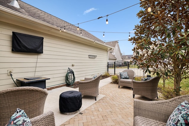 view of patio featuring grilling area and an outdoor hangout area