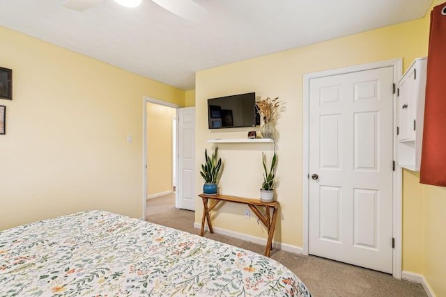 view of carpeted bedroom