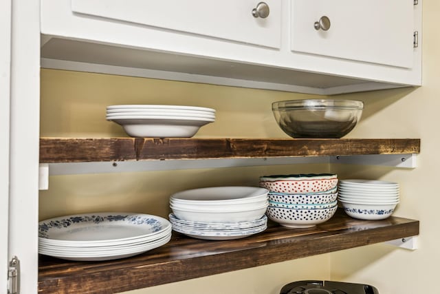 room details featuring white cabinets