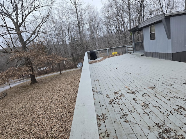 view of wooden terrace