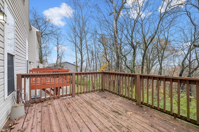 view of wooden deck