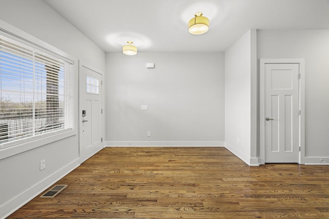 entryway featuring dark hardwood / wood-style flooring