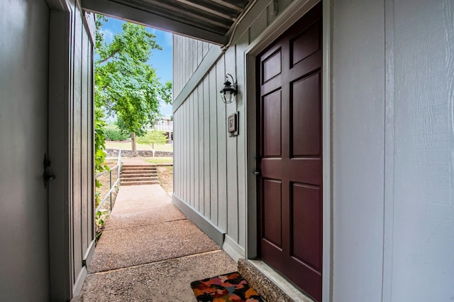 view of doorway to property