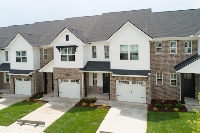 view of property featuring a garage