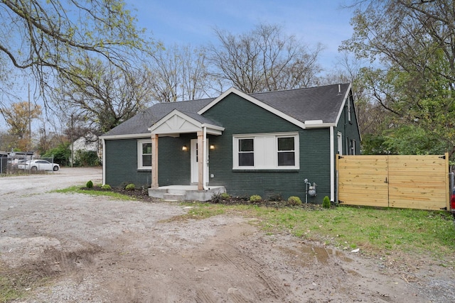 view of bungalow