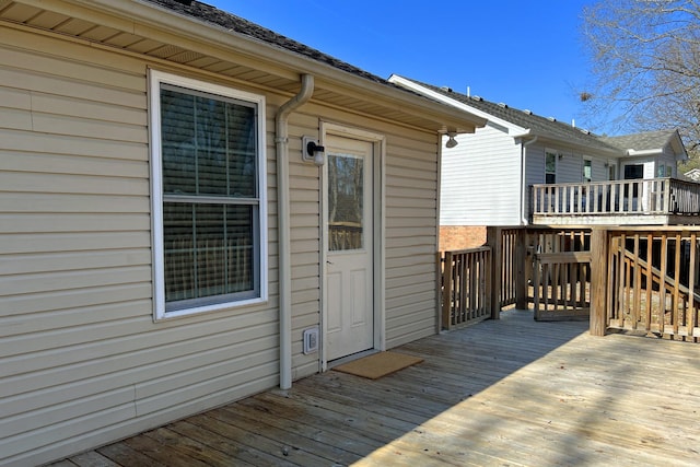 view of wooden deck