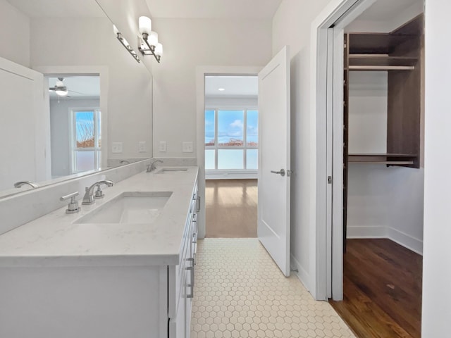 bathroom featuring vanity