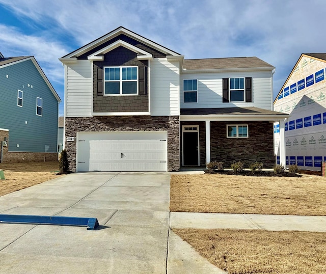 view of front of house featuring a garage