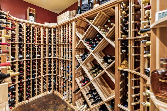 view of wine cellar