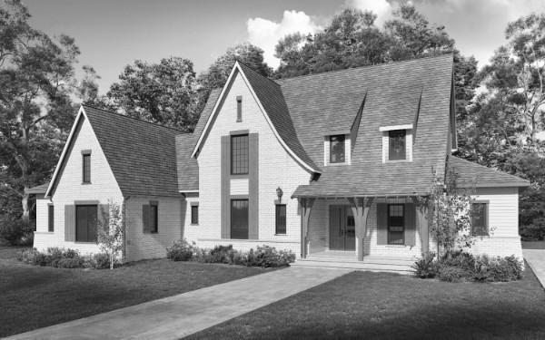 view of front facade with a front lawn