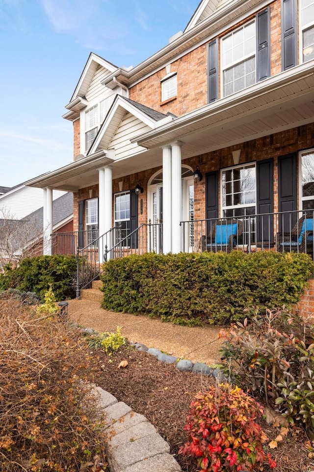 view of front of property with a porch