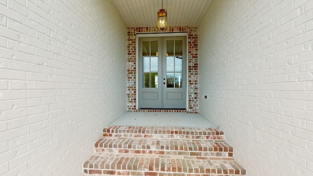 entrance to property with french doors