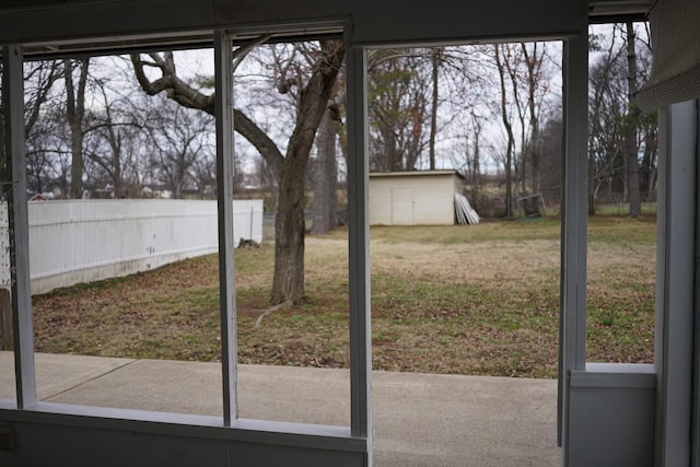 view of doorway to outside