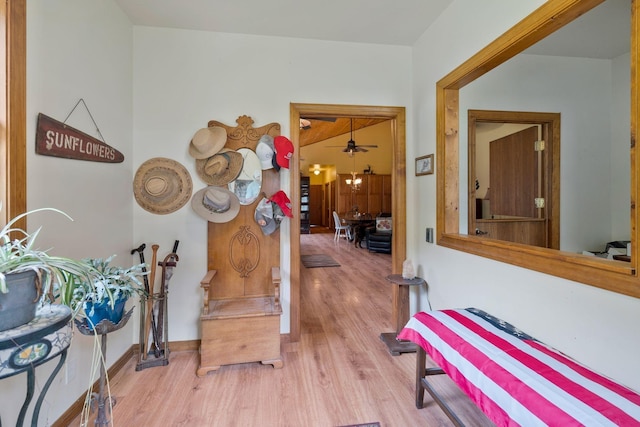 hallway featuring light hardwood / wood-style floors