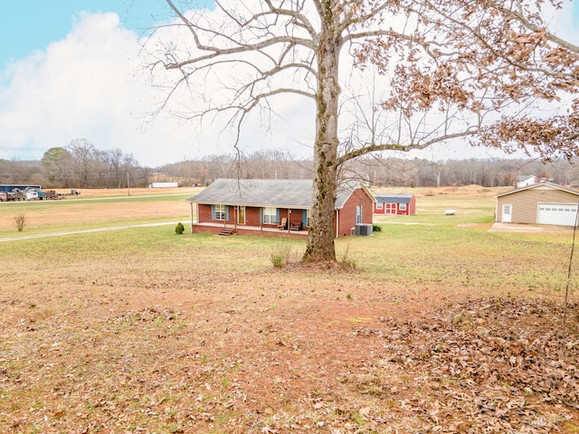 view of yard featuring a porch