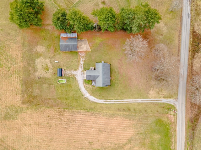 drone / aerial view featuring a rural view