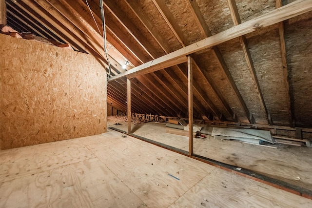 view of attic