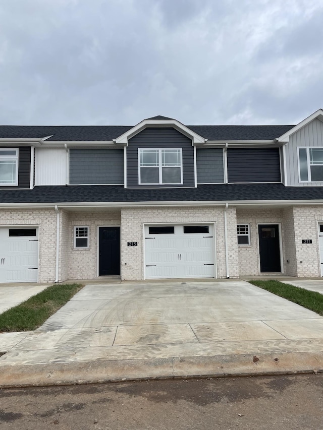 view of property featuring a garage