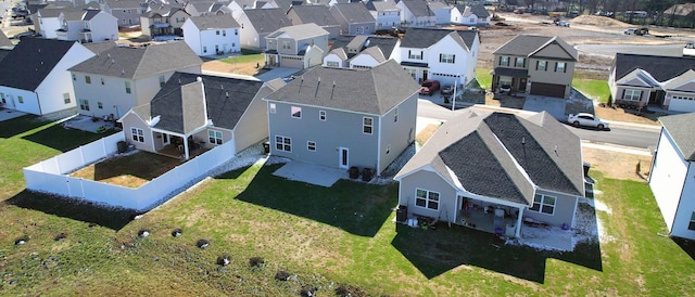 aerial view with a residential view