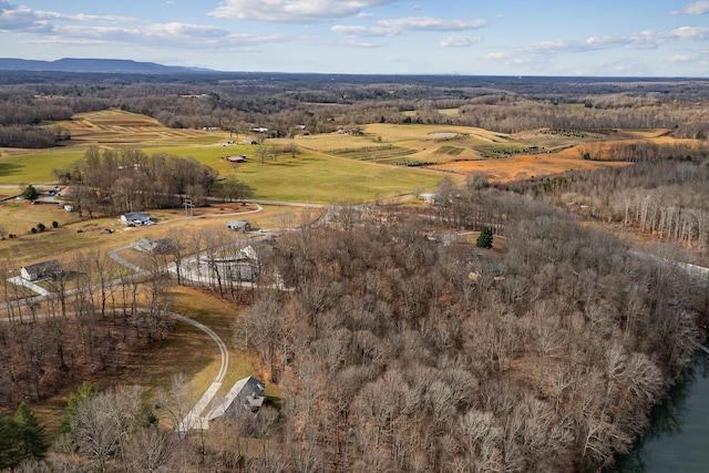 drone / aerial view featuring a rural view