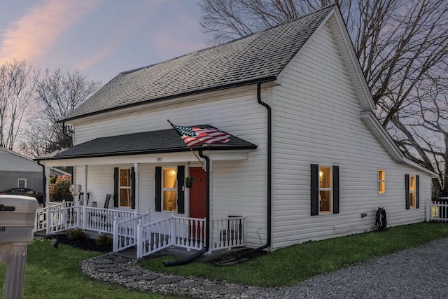 exterior space with a porch