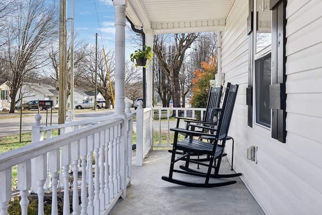 balcony with covered porch