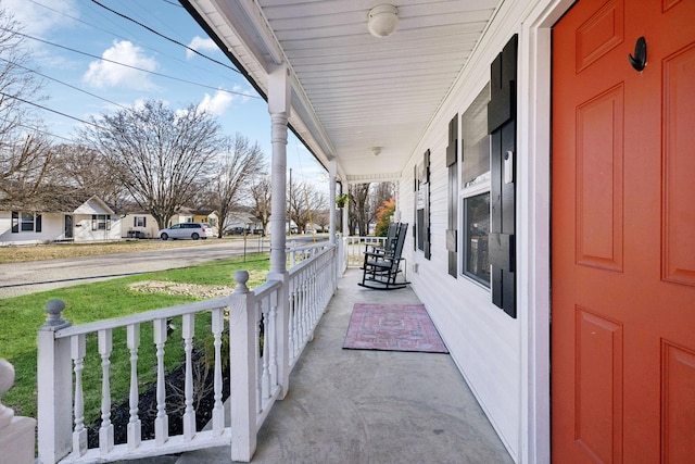 view of patio featuring covered porch