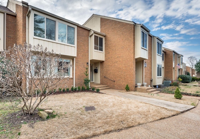 view of front of home with cooling unit