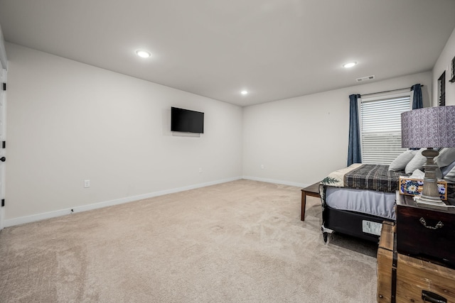 view of carpeted bedroom