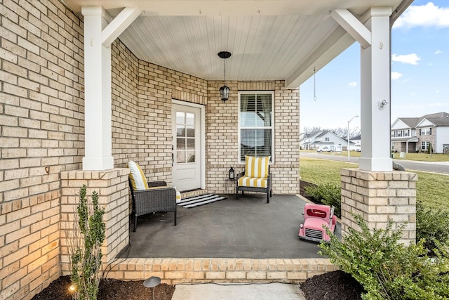 view of patio with a porch